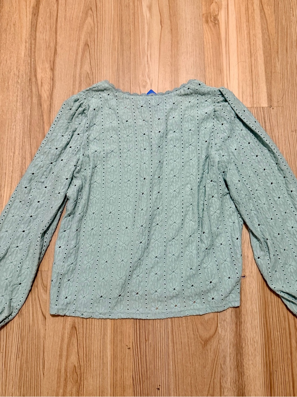 CUPSHE Women's Blouses Eyelet Tops Long Sleeves size XL - Picture 6 of 6